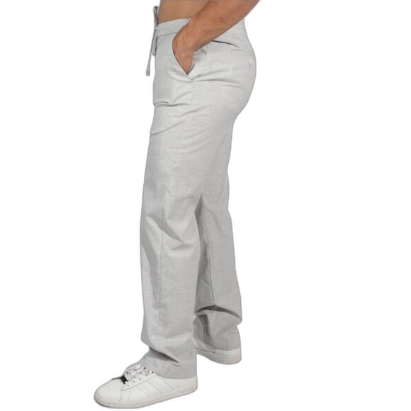 NWT J. FERRAR Men’s Big & Tall Light  Woven Pattern Pants Light Gray (S) #333 - Picture 2 of 12